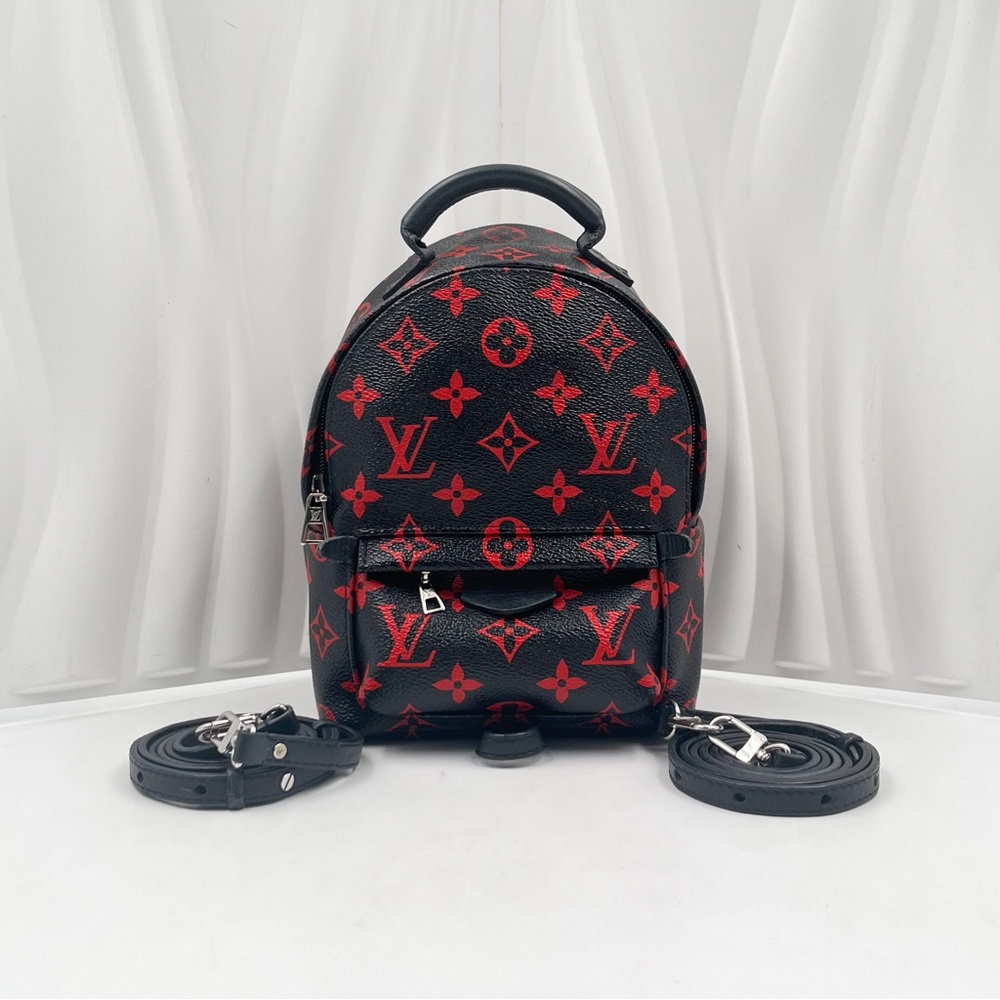 LOUIS VUITTON Palm Springs Mini Backpack Red Monogram